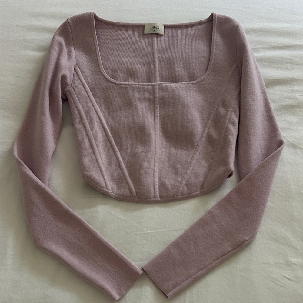 Aritzia Mauve Crew Neck Sweater